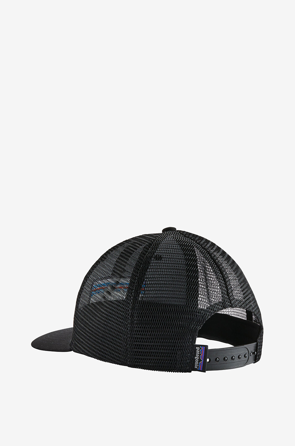 PATAGONIA P-6 Logo Trucker mesh and organic cotton baseball cap Men BLACK 2
