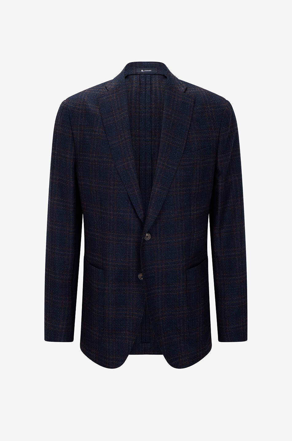 Wool check suit jacket