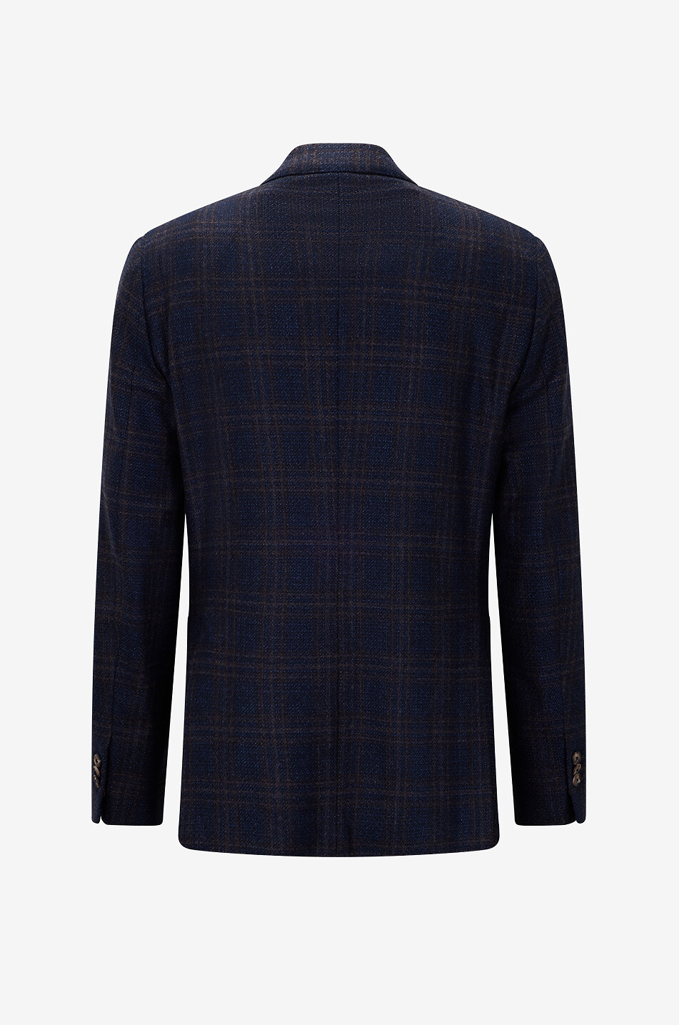 BONGENIE Wool check suit jacket Men DARK BLUE 2