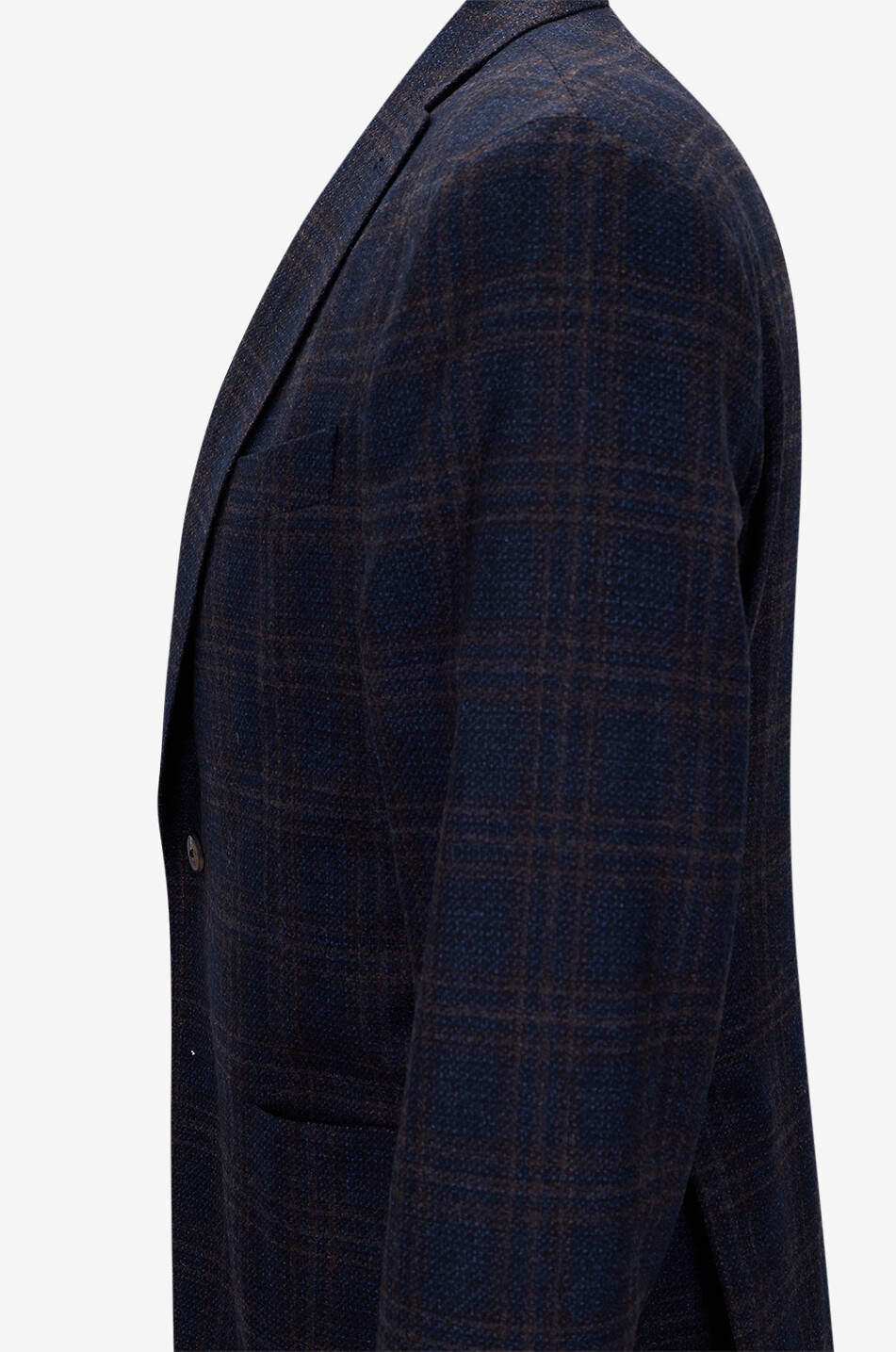 BONGENIE Wool check suit jacket Men DARK BLUE 3