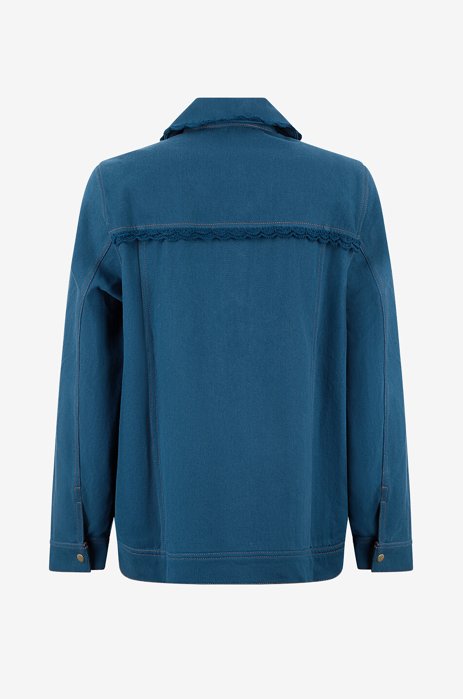 ESCVDO Querubin lightweight cotton twill jacket Women BLUE 2