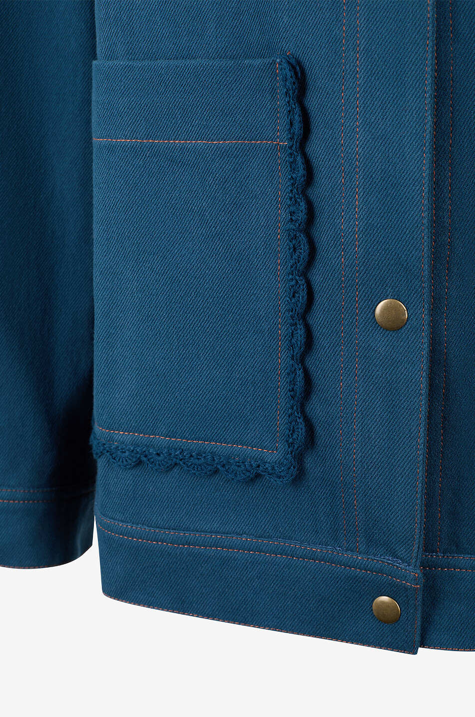 ESCVDO Querubin lightweight cotton twill jacket Women BLUE 4