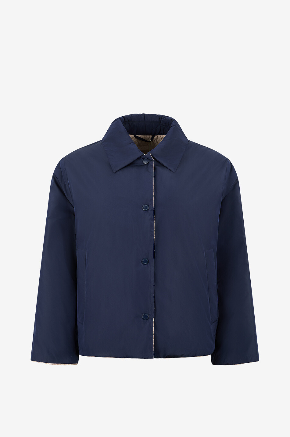 WEEKEND MAX MARA Falena reversible lightweight shirt-collar jacket Women DARK BLUE 1