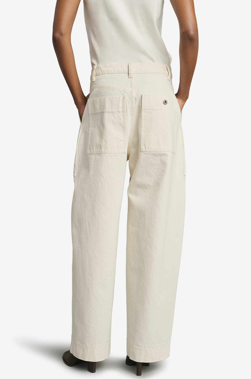 SOEUR Jean droit en denim de coton organique Kurt Femme BLANC 6