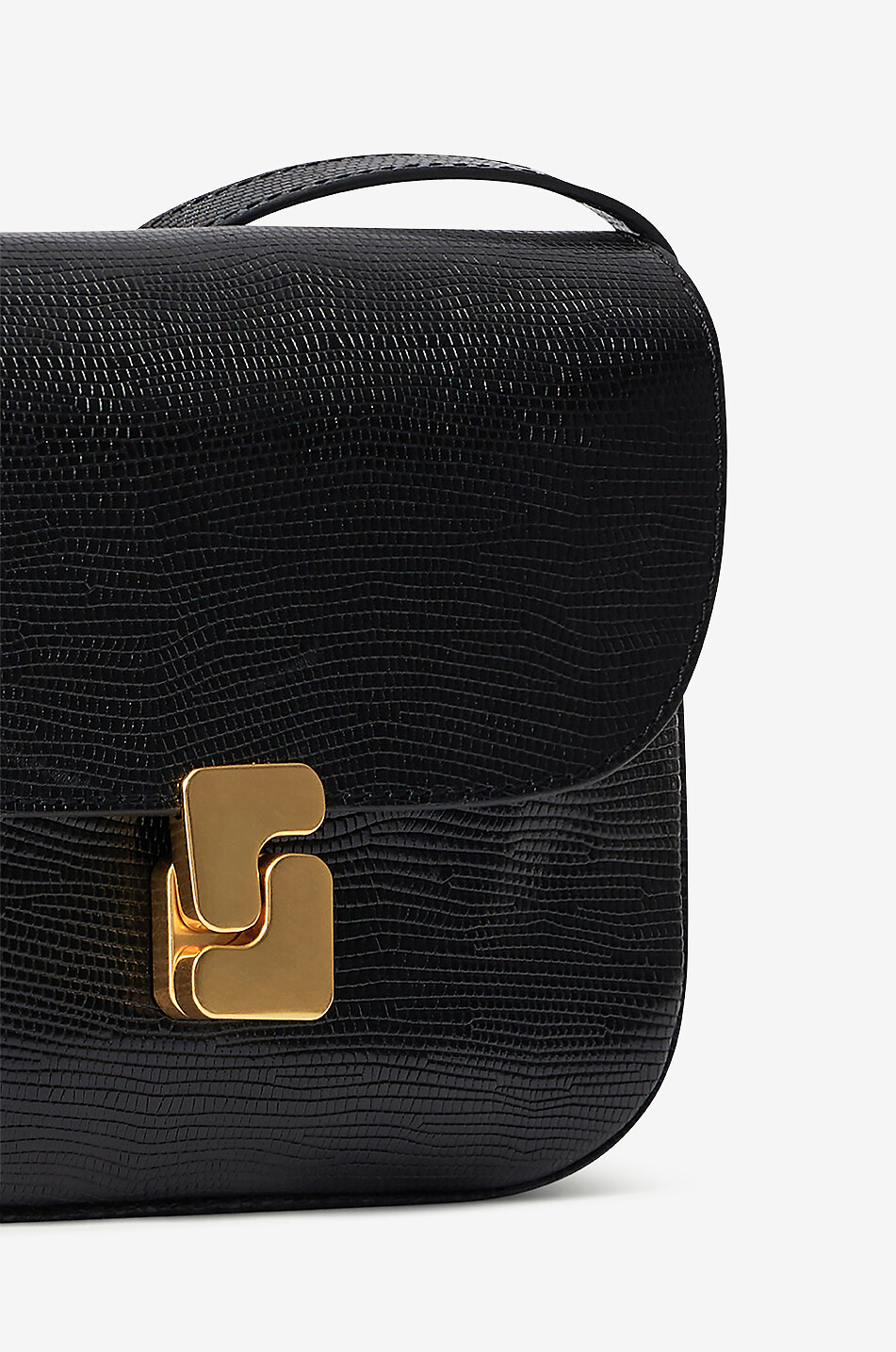 SOEUR Sac porté épaule en cuir de buffle Bellissima Mini Femme NOIR 3