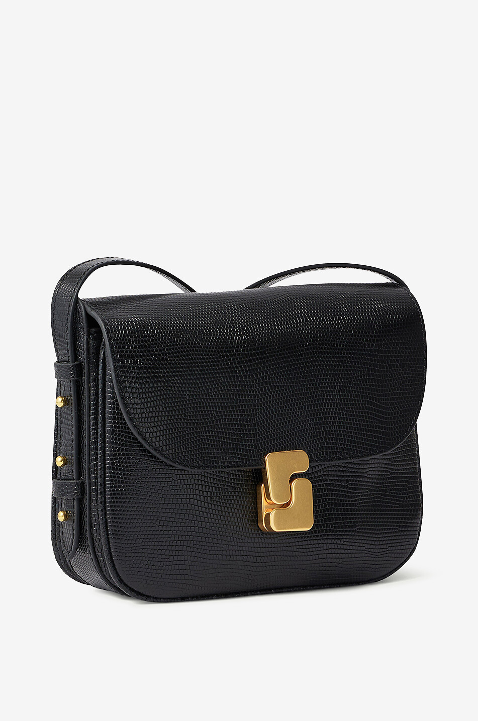 SOEUR Sac porté épaule en cuir de buffle Bellissima Mini Femme NOIR 2