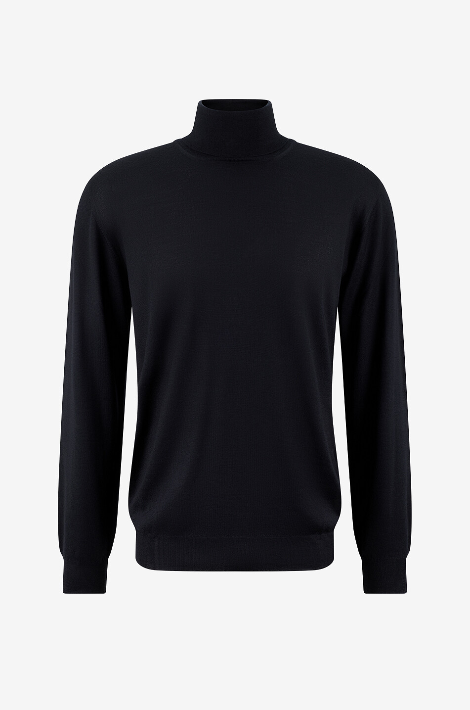 FEDELI Derby ML Lana virgin wool roll-neck jumper Men BLACK 1
