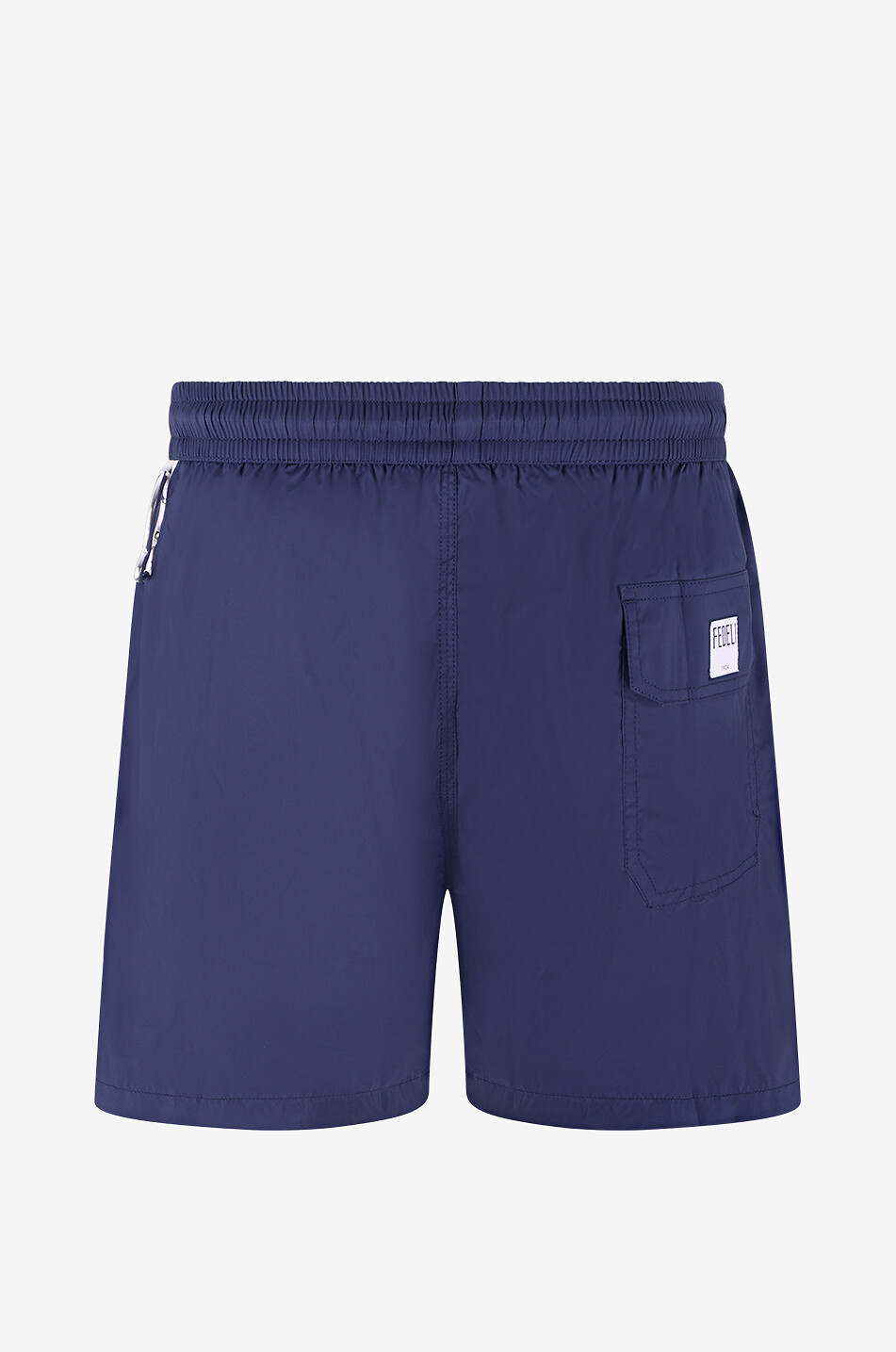 FEDELI Short de bain uni Madeira Homme BLEU FONCE 2