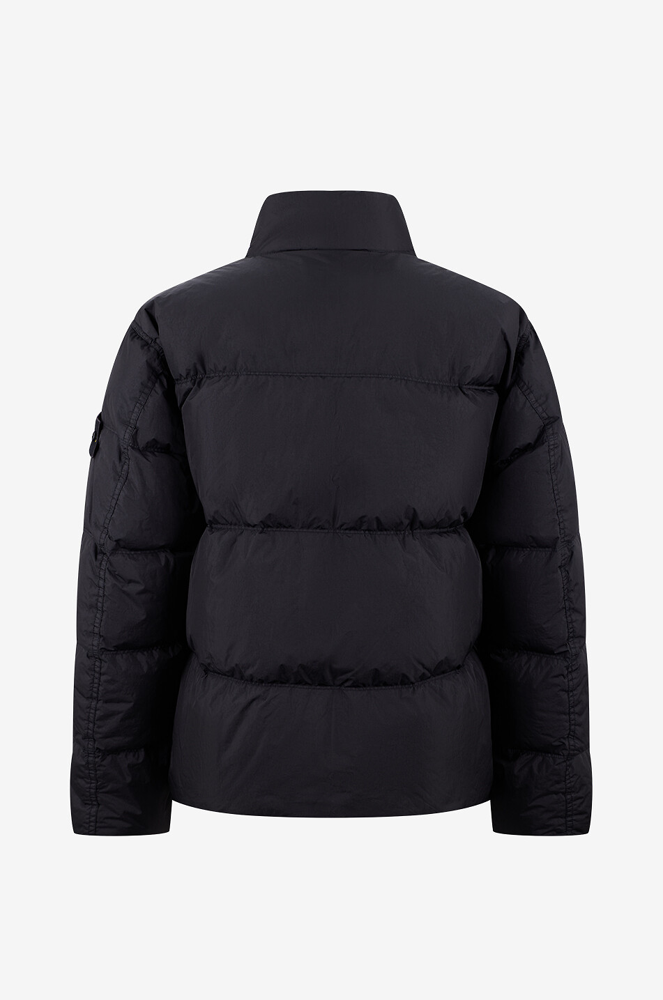 STONE ISLAND Kurze gesteppte Daunenjacke mit Stehkragen 4100109 Crinkle Reps NY Herren SCHWARZ 2