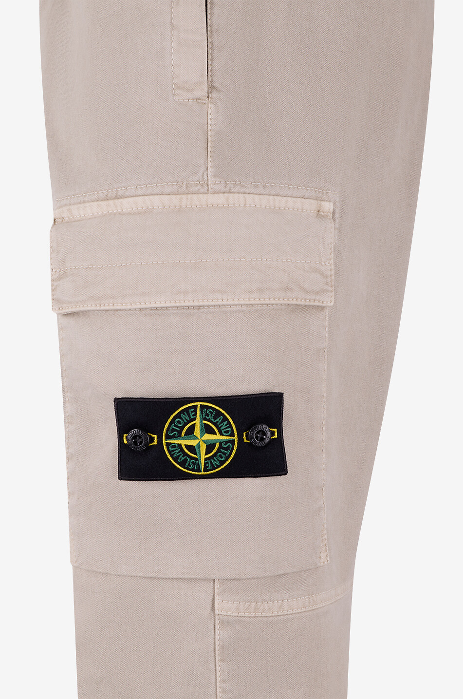 STONE ISLAND 3100033 Stretch Organic Broken Twill Cotton Old Effect tapered cargo trousers Men BEIGE 3