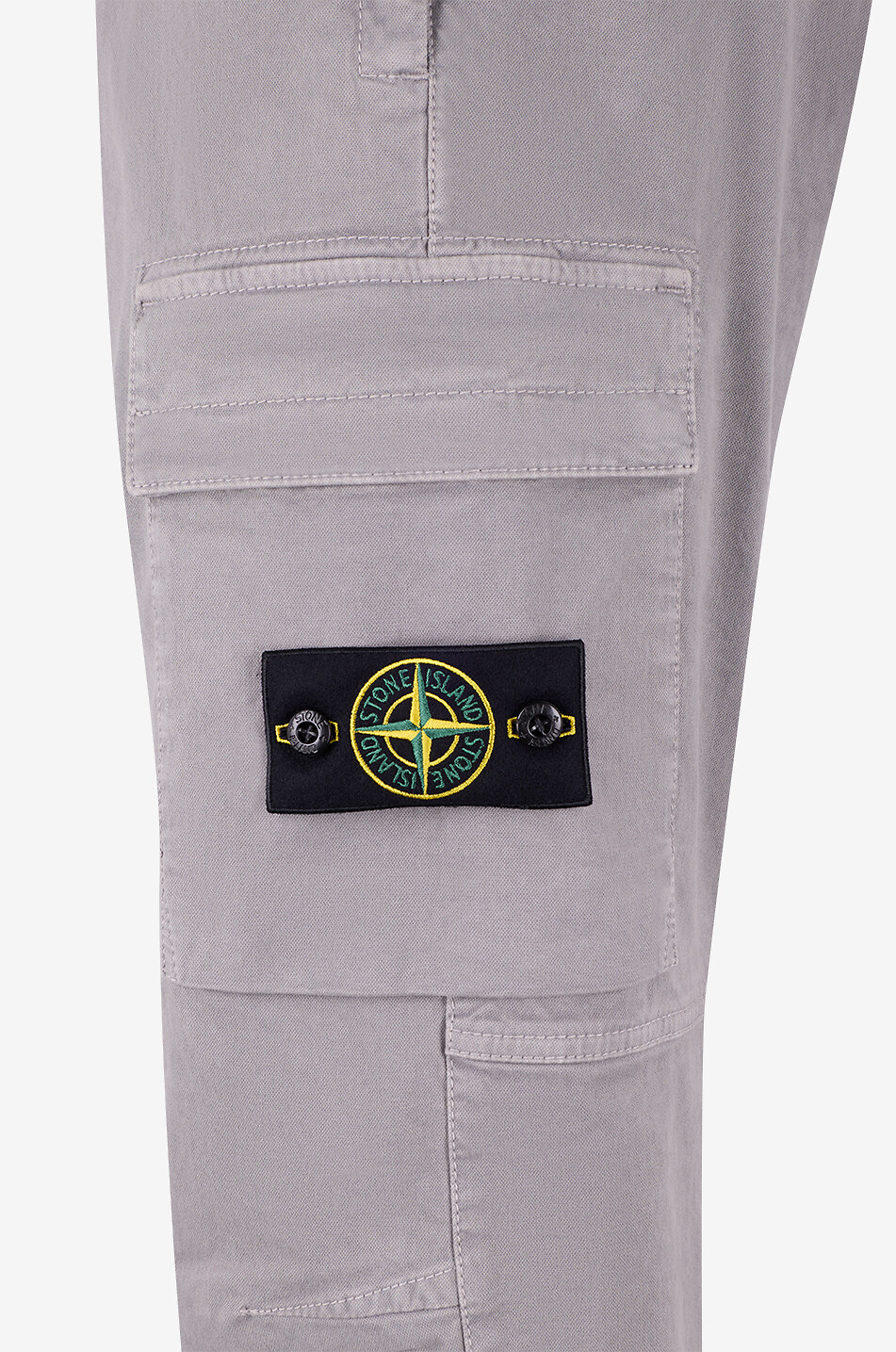 STONE ISLAND 3100033 Stretch Organic Broken Twill Cotton Old Effect tapered cargo trousers Men GREY 3