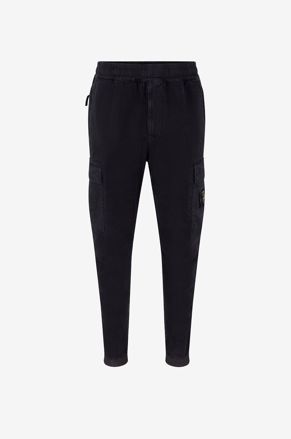 STONE ISLAND 3100033 Stretch Organic Broken Twill Cotton Old Effect tapered cargo trousers Men BLACK 1