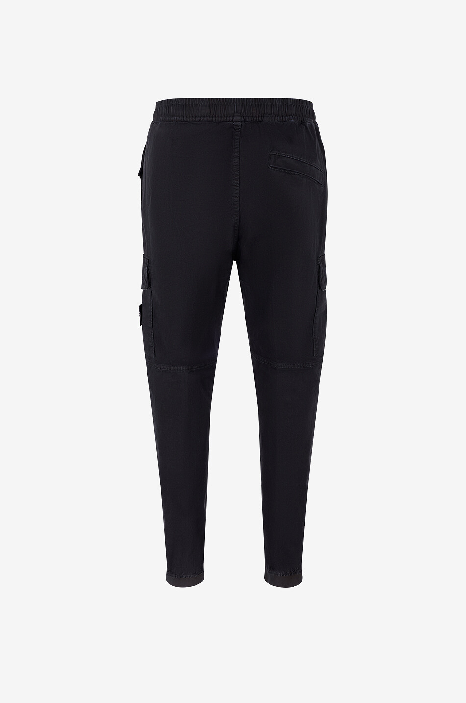 STONE ISLAND 3100033 Stretch Organic Broken Twill Cotton Old Effect tapered cargo trousers Men BLACK 2