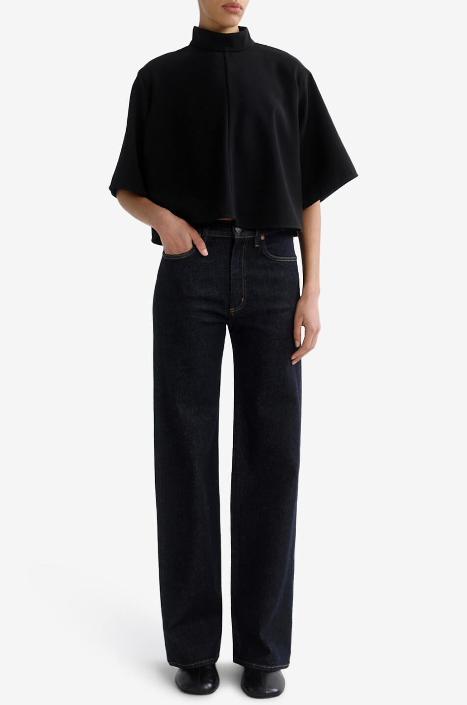 AGOLDE Harper cotton denim straight-leg jeans Women DARK BLUE 2