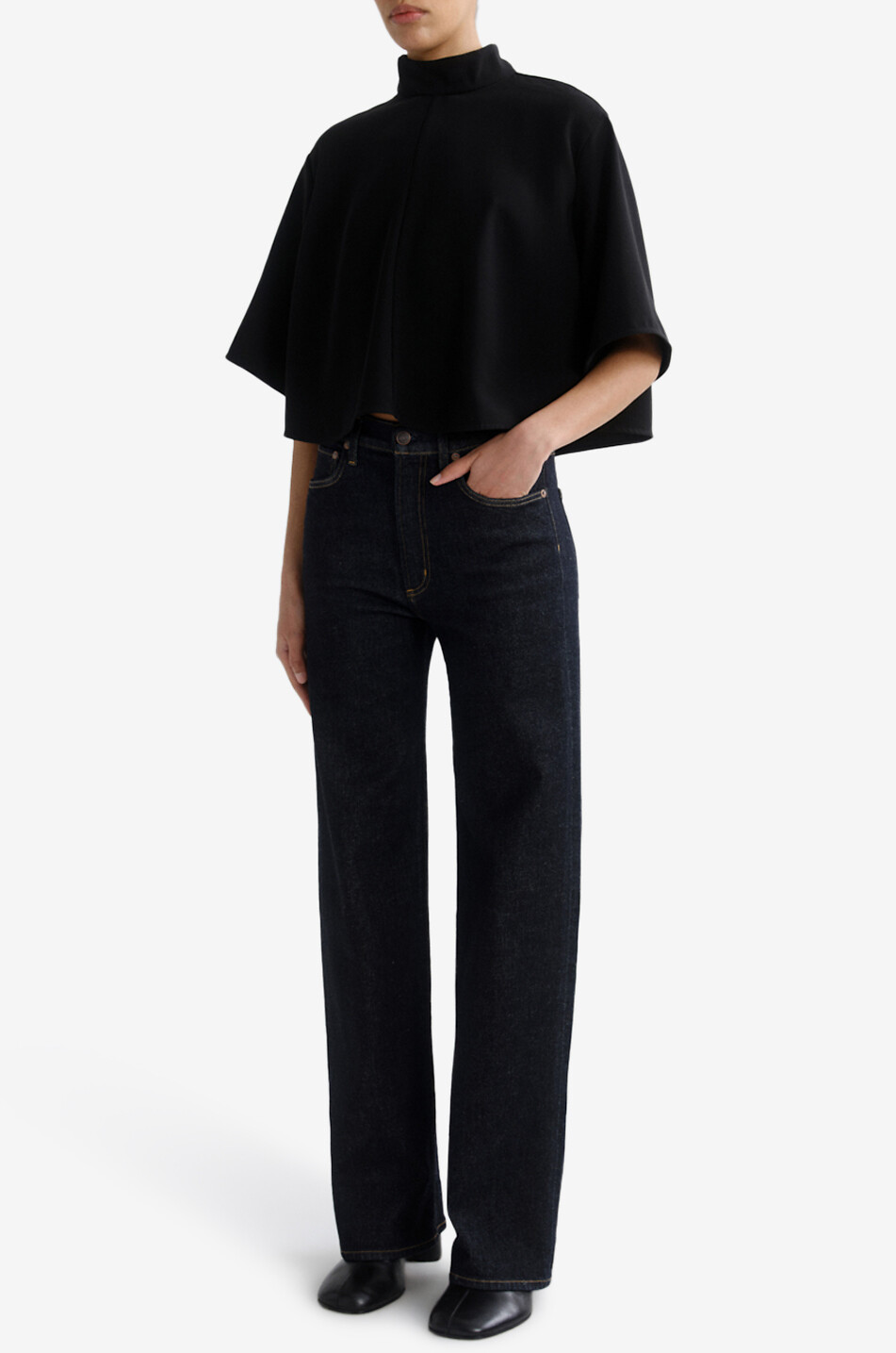 AGOLDE Harper cotton denim straight-leg jeans Women DARK BLUE 4