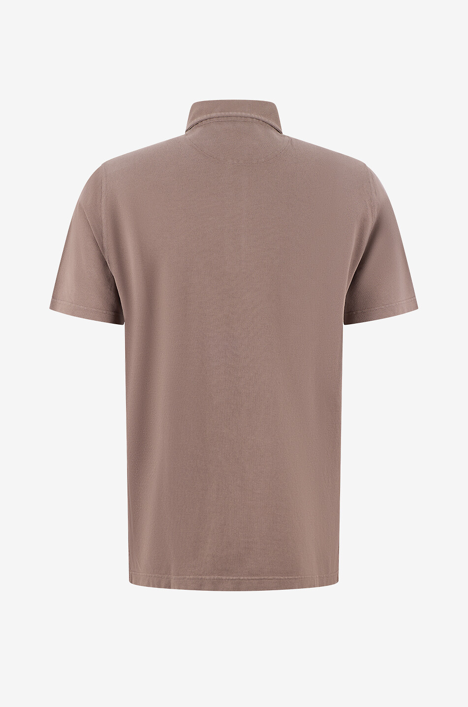 FEDELI Kurzärmeliges Poloshirt aus Baumwollpiqué Herren BRAUN 2