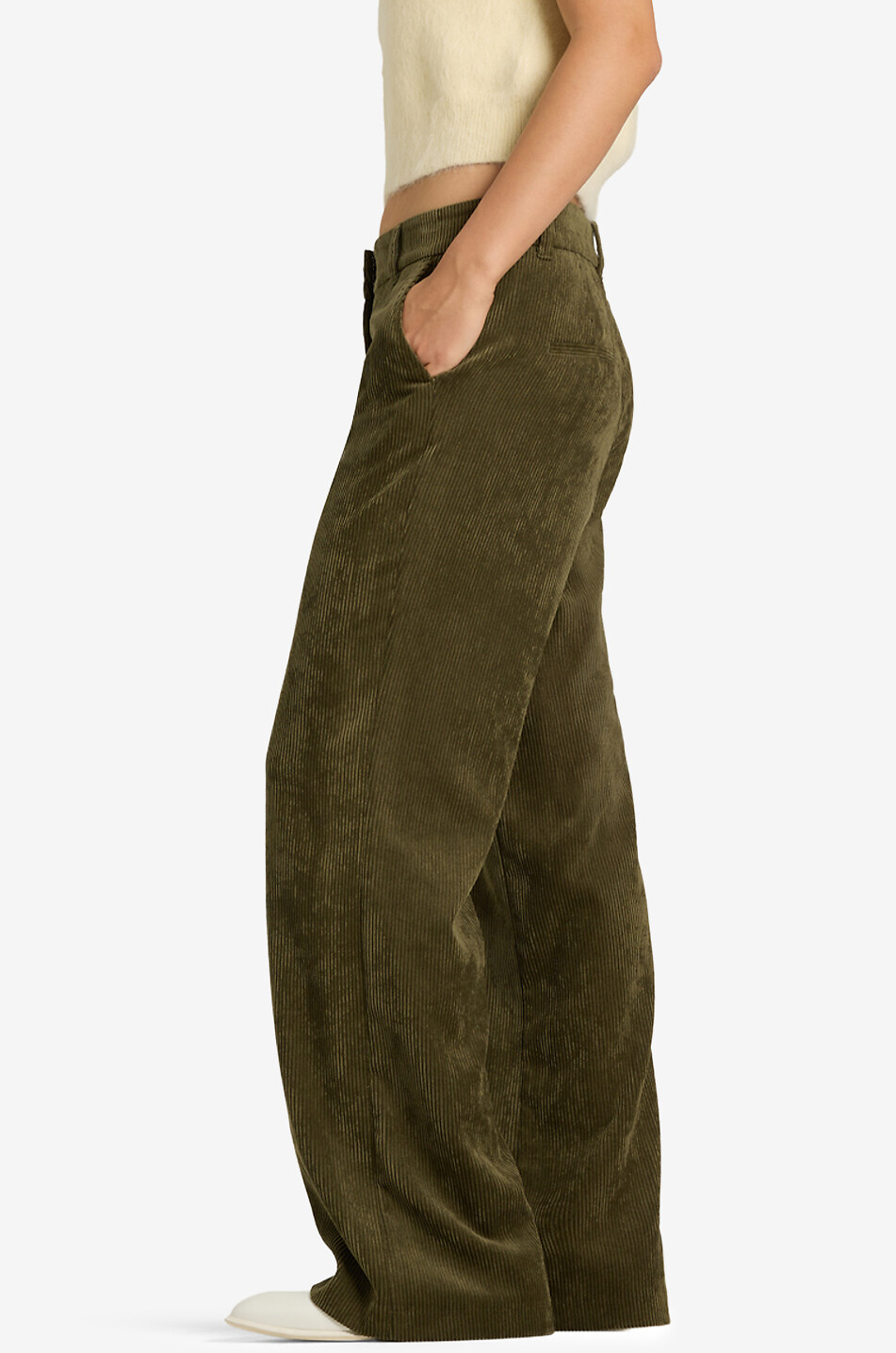 CAMBIO Hose mit weitem Bein aus Cord Amelie Damen DUNKELGRÜN 5