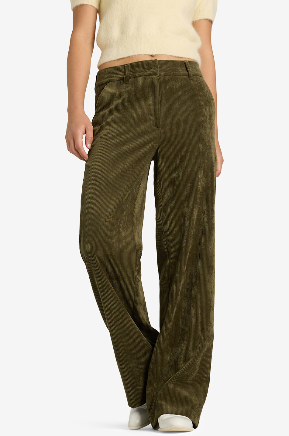 CAMBIO Hose mit weitem Bein aus Cord Amelie Damen DUNKELGRÜN 3
