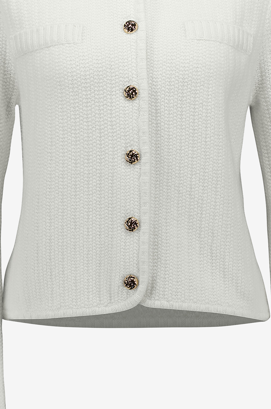ALLUDE Cardigan mit Rundhalsausschnitt aus Kaschmirmischung Damen CREMEFARBEN 4