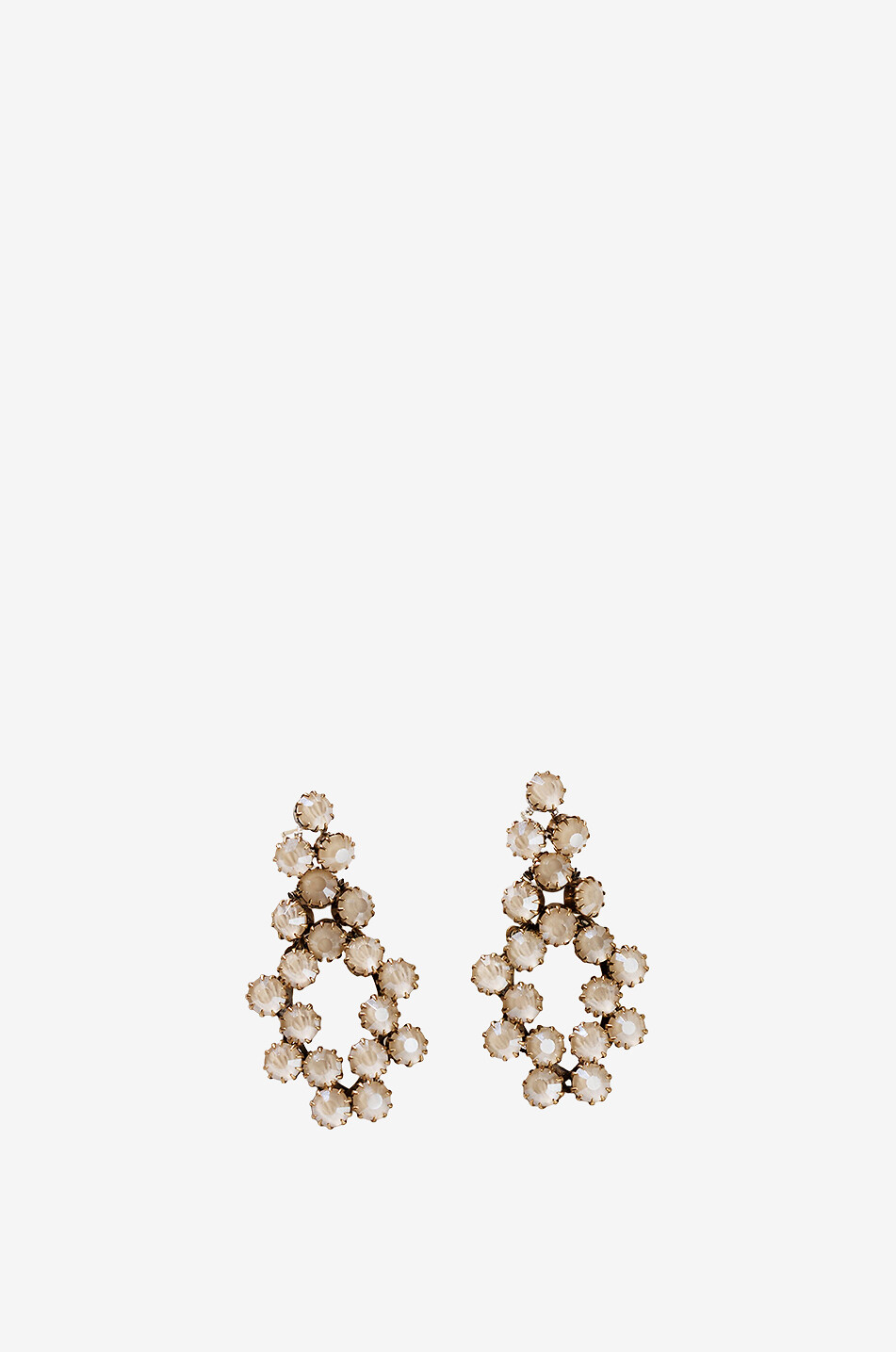 TATABORELLO Clips d'oreilles en cristaux Macramè Femme BLANC CASSE 1