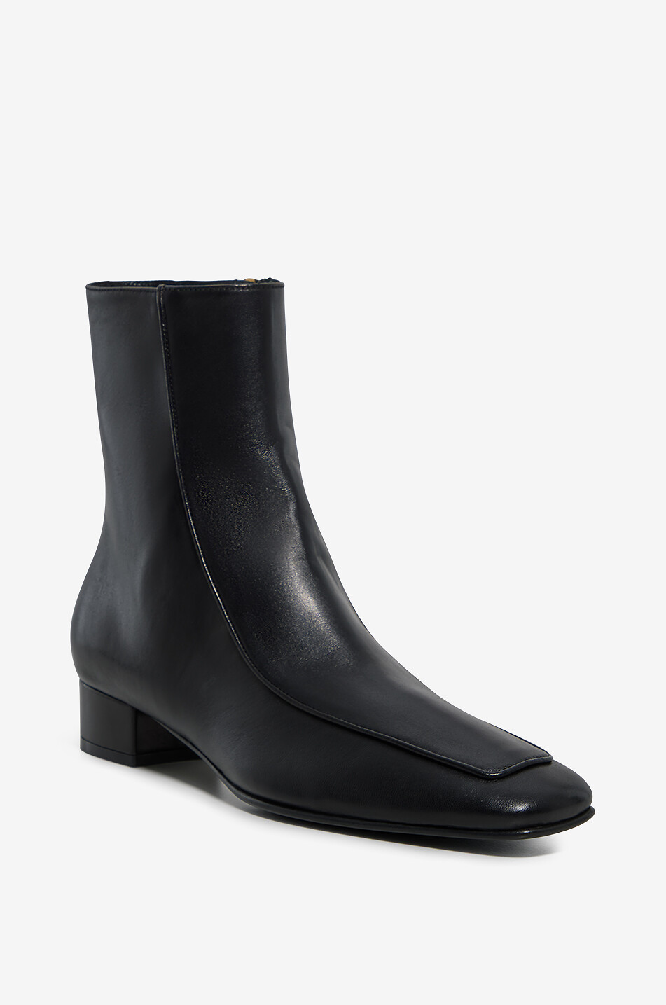 Bottines à talon carré en cuir de veau Shadown Ban 30