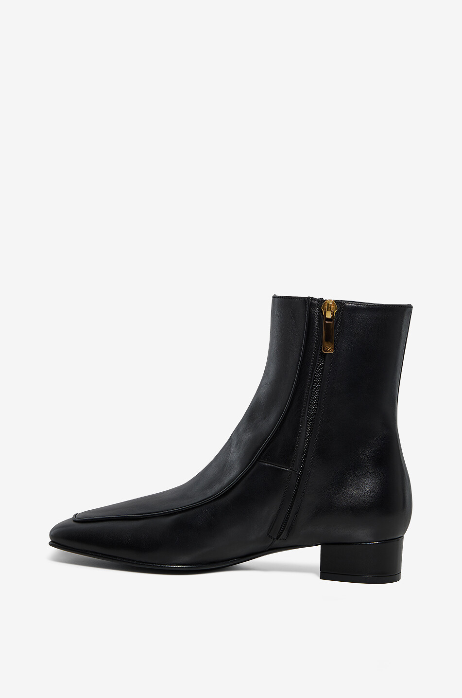 HERBERT LEVINE Bottines à talon carré en cuir de veau Shadown Ban 30 Femme NOIR 3