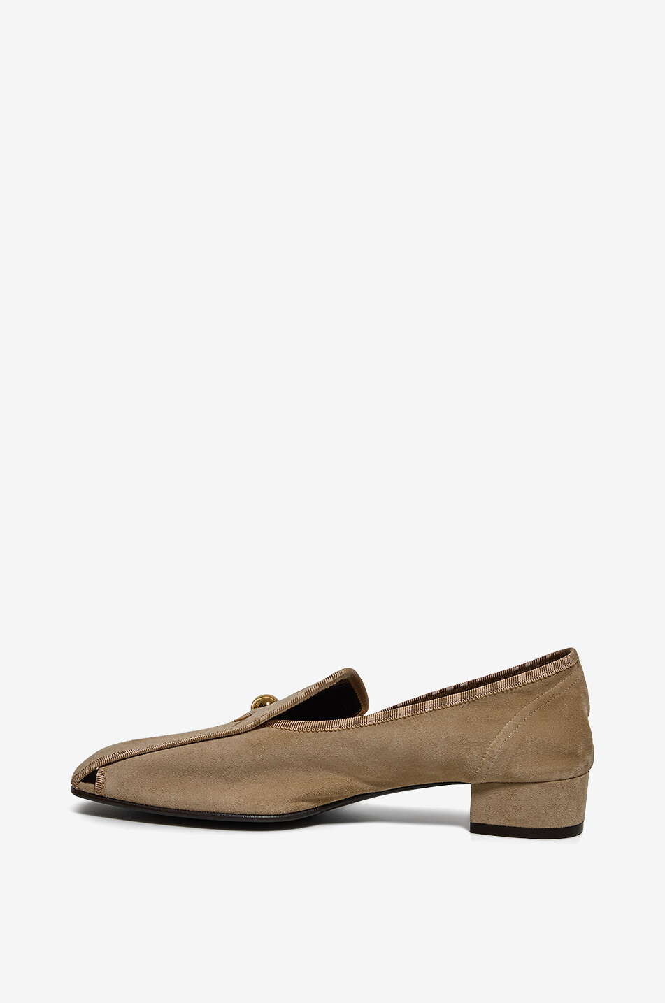 HERBERT LEVINE Showtime 30 suede block-heel loafers Women BEIGE 3