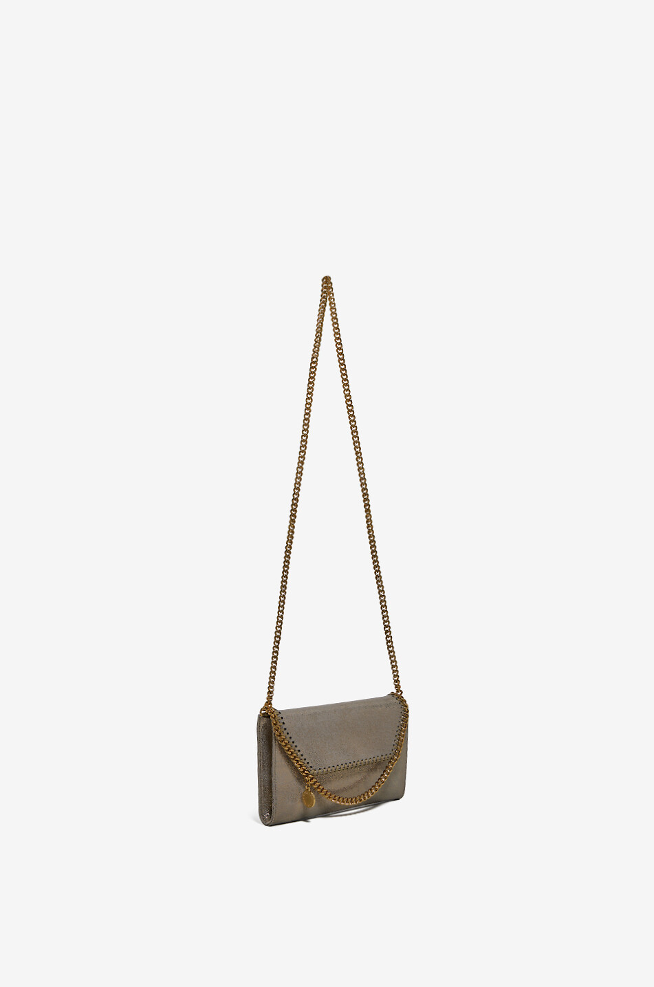STELLA McCARTNEY Sac porté croisé végan métallisé Mini Falabella Dotted Femme ARGENT 2