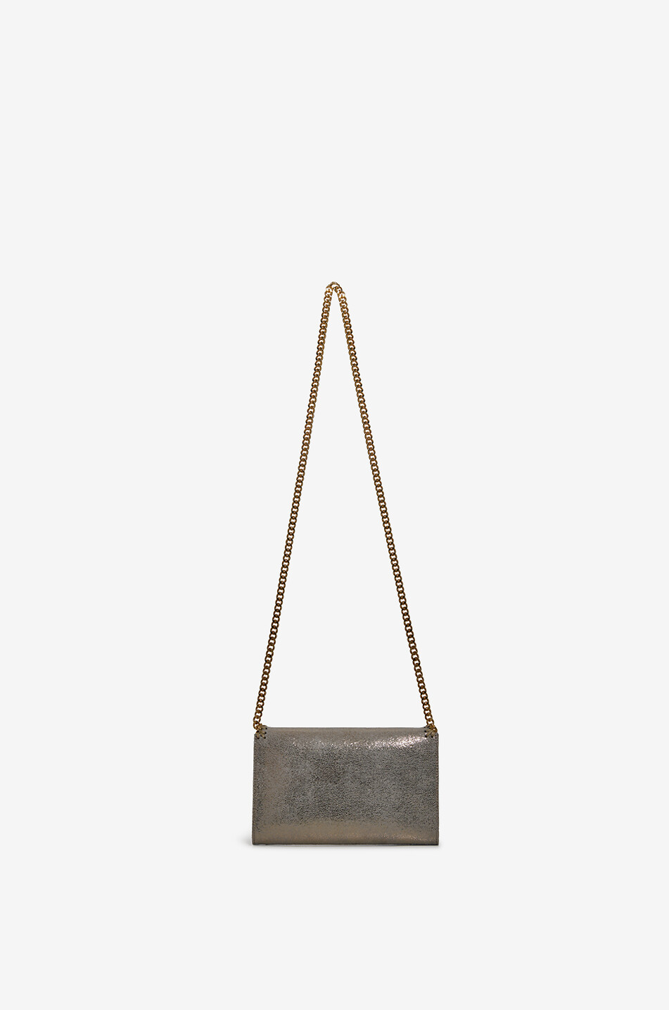 STELLA McCARTNEY Sac porté croisé végan métallisé Mini Falabella Dotted Femme ARGENT 3