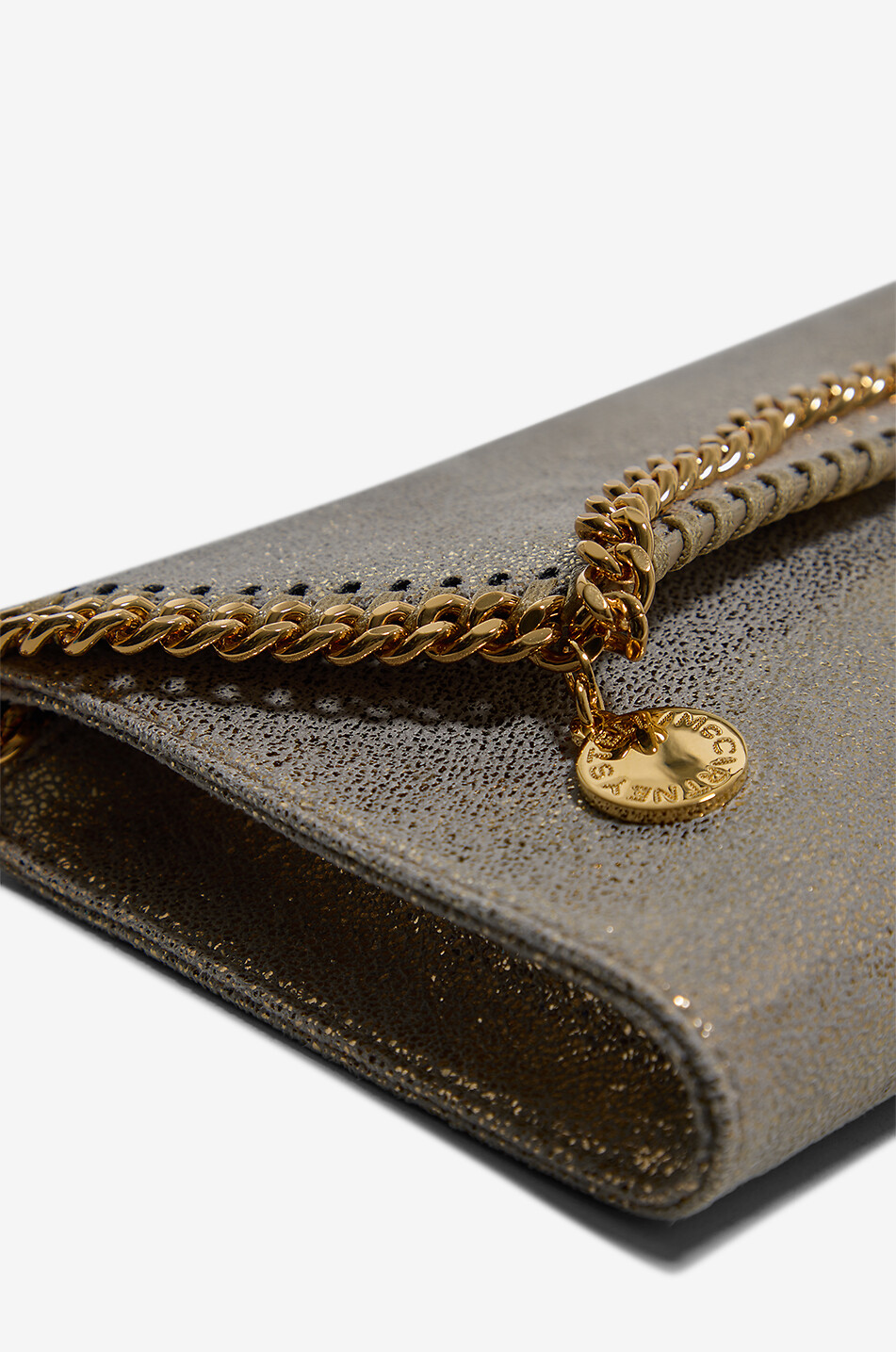 STELLA McCARTNEY Sac porté croisé végan métallisé Mini Falabella Dotted Femme ARGENT 5