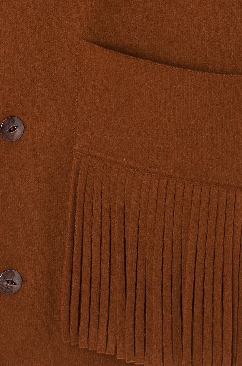 ALANUI Spirit Of The West virgin wool fringed lightweight jacket Women BROWN 3