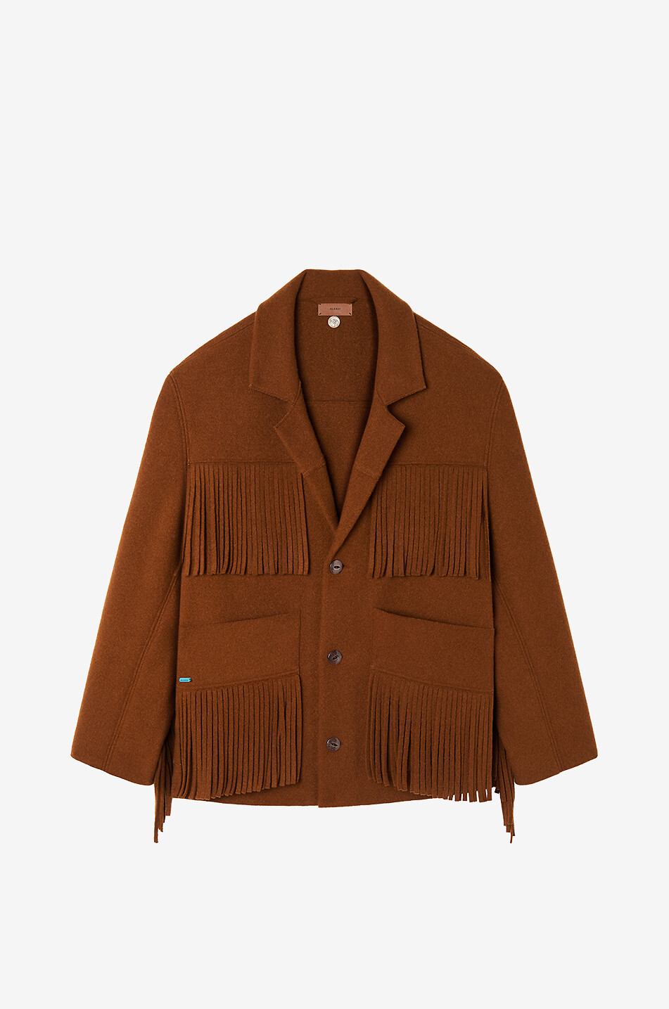 ALANUI Spirit Of The West virgin wool fringed lightweight jacket Women BROWN 1