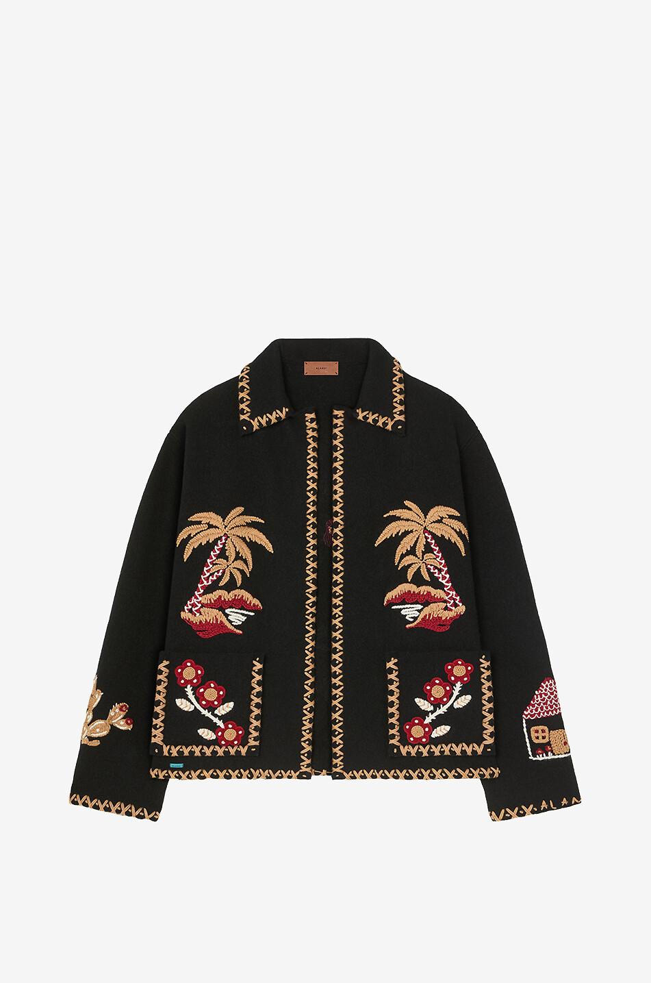 Remember Me embroidered wool knit shirt jacket