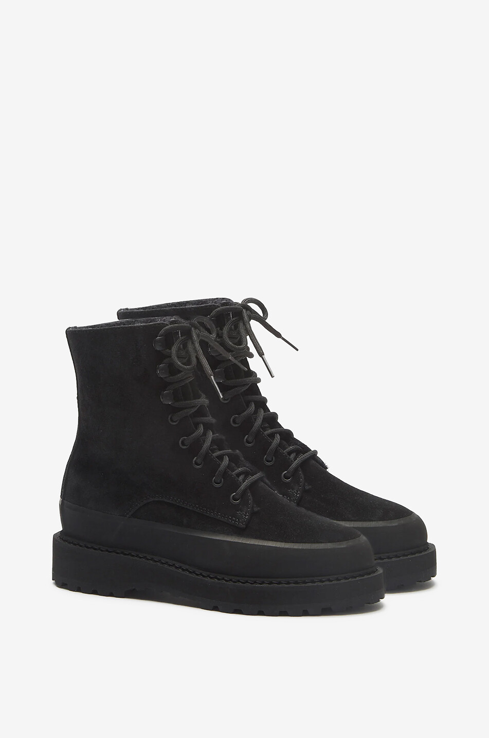 LE MONDE BERYL Dolomite Boot suede lace-up ankle boots Women BLACK 2