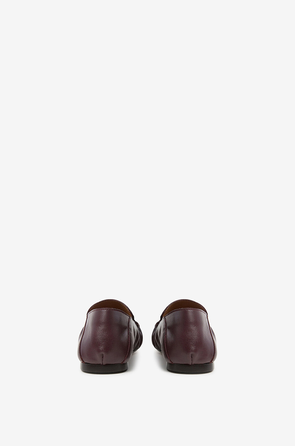 FLATTERED Mocassins en cuir lisse à surpiqûres contrastées Bon Bon Femme ROUGE FONCÉ 8
