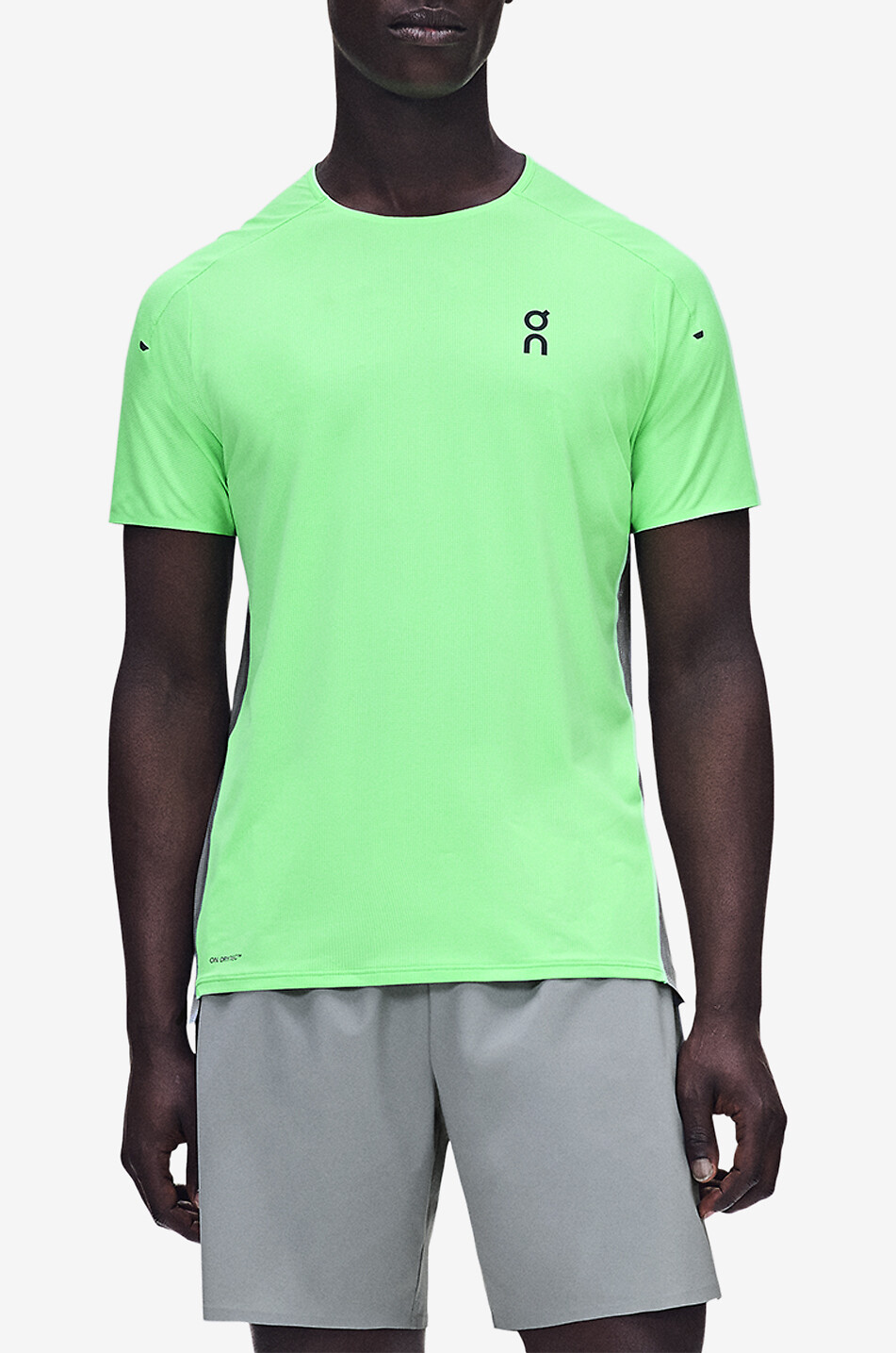 ON Performance round-neck technical fabric running T-shirt Men LIGHT GREEN 2