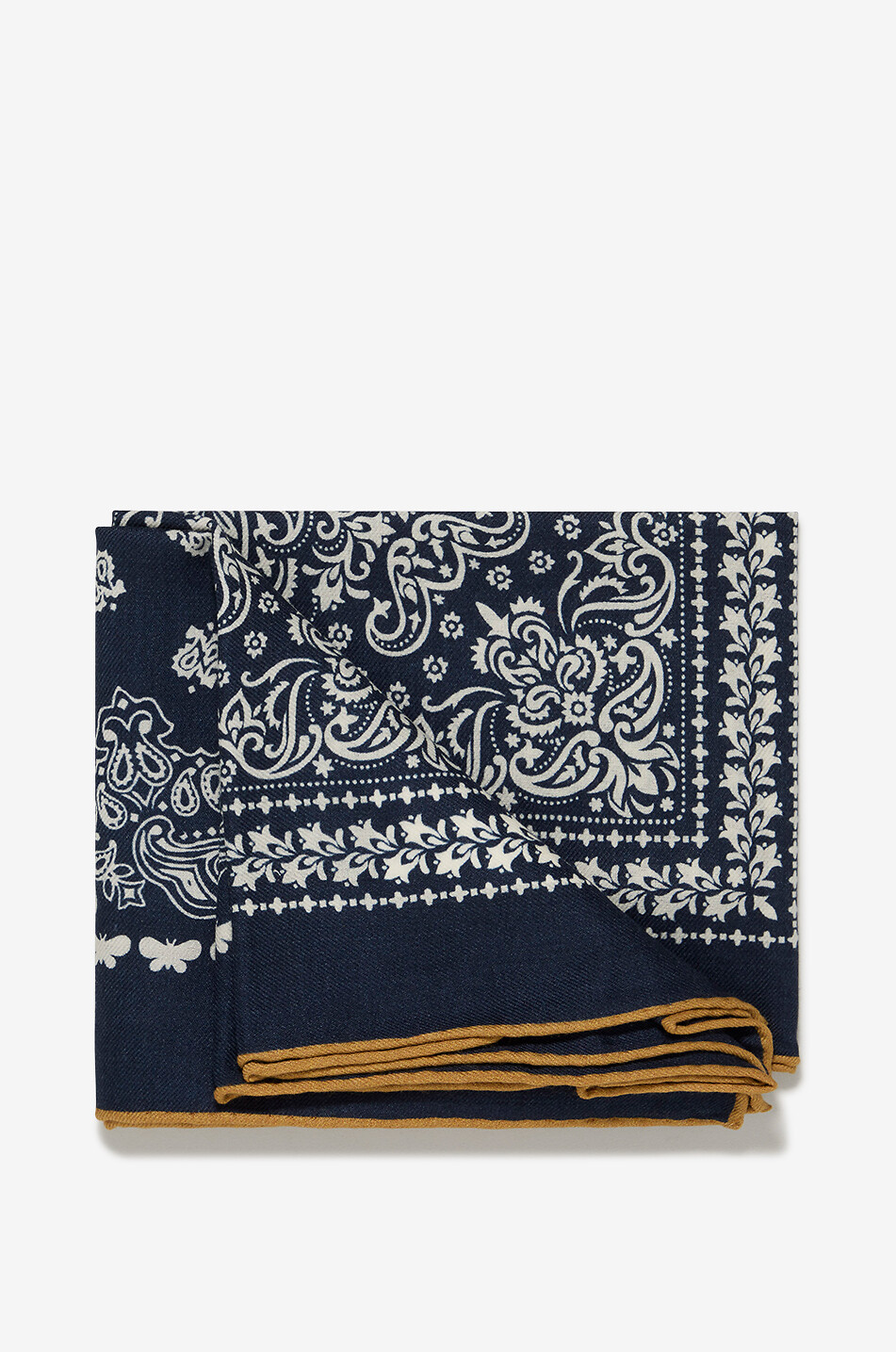 WEEKEND MAX MARA Écharpe carrée à imprimé Bandana en laine mélangée Tauro Femme BLEU FONCE 2
