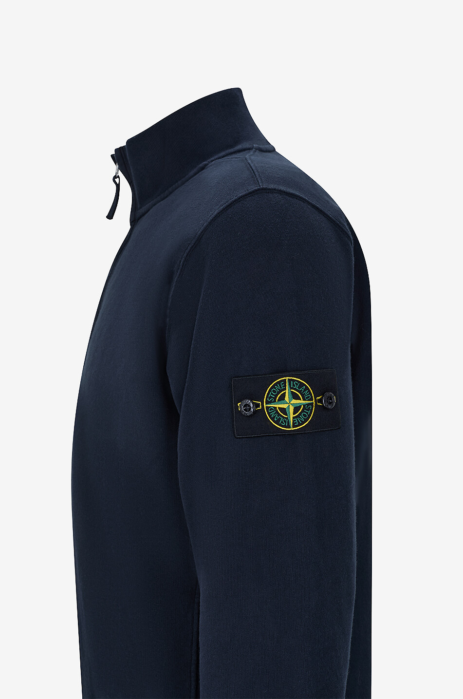 STONE ISLAND Sweatshirt mit Stehkragen und Reissverschluss 6100068 Organic Cotton Fleece Herren DUNKELBLAU 3