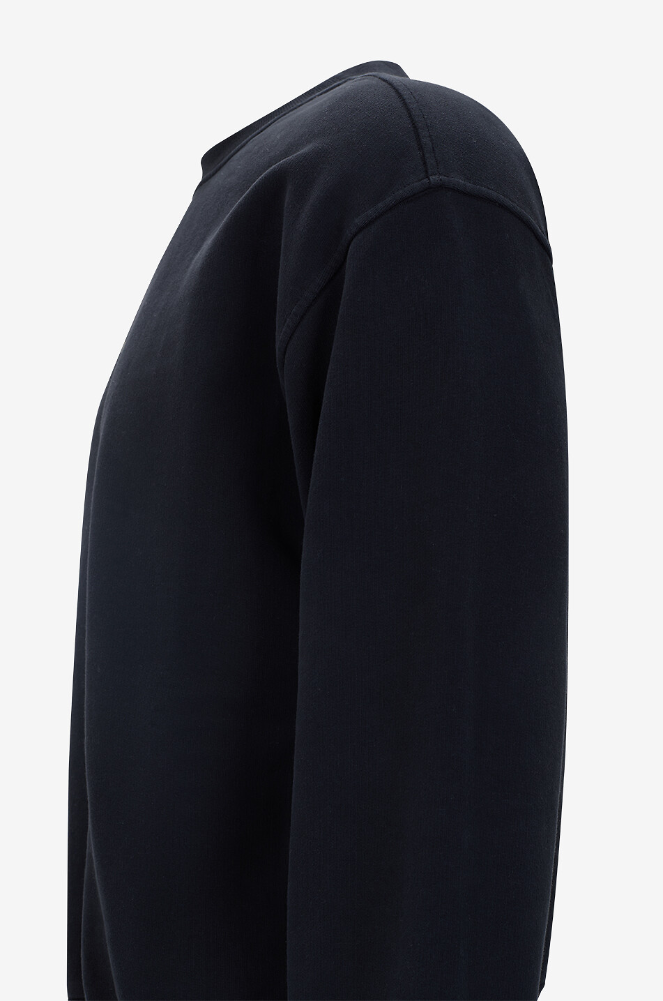 STONE ISLAND Sweat-shirt à col rond oversize 6100039 Organic Cotton Fleece Blurred Compass Homme NOIR 3