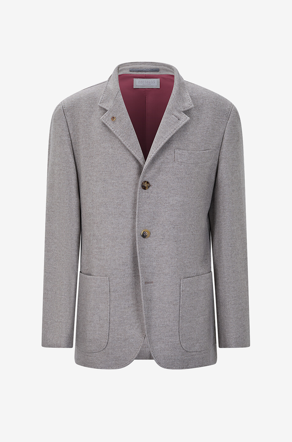BRUNELLO CUCINELLI Lightweight water-resistant cashmere outerwear blazer Men BROWN 1