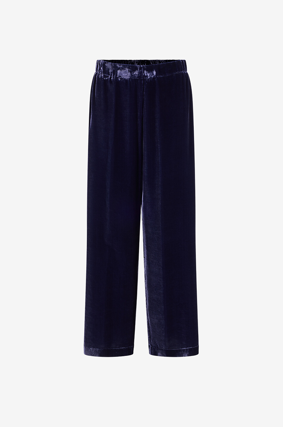 YC MILANO Weite Hose aus Samt mit elastischem Bund Damen DUNKELBLAU 1