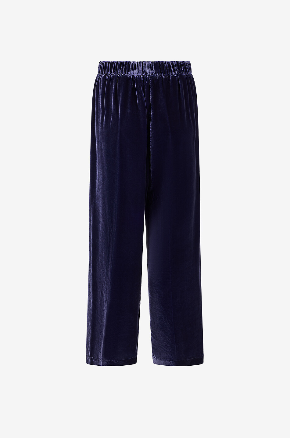 YC MILANO Weite Hose aus Samt mit elastischem Bund Damen DUNKELBLAU 2