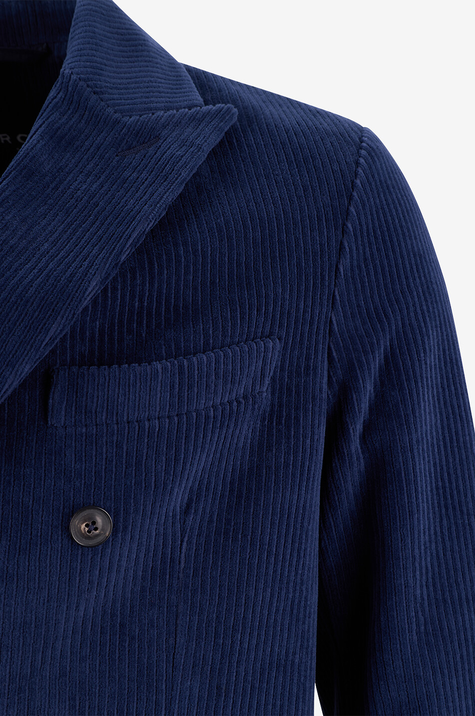 CIRCOLO 1901 Double-breasted cotton blend corduroy blazer Men DARK BLUE 3
