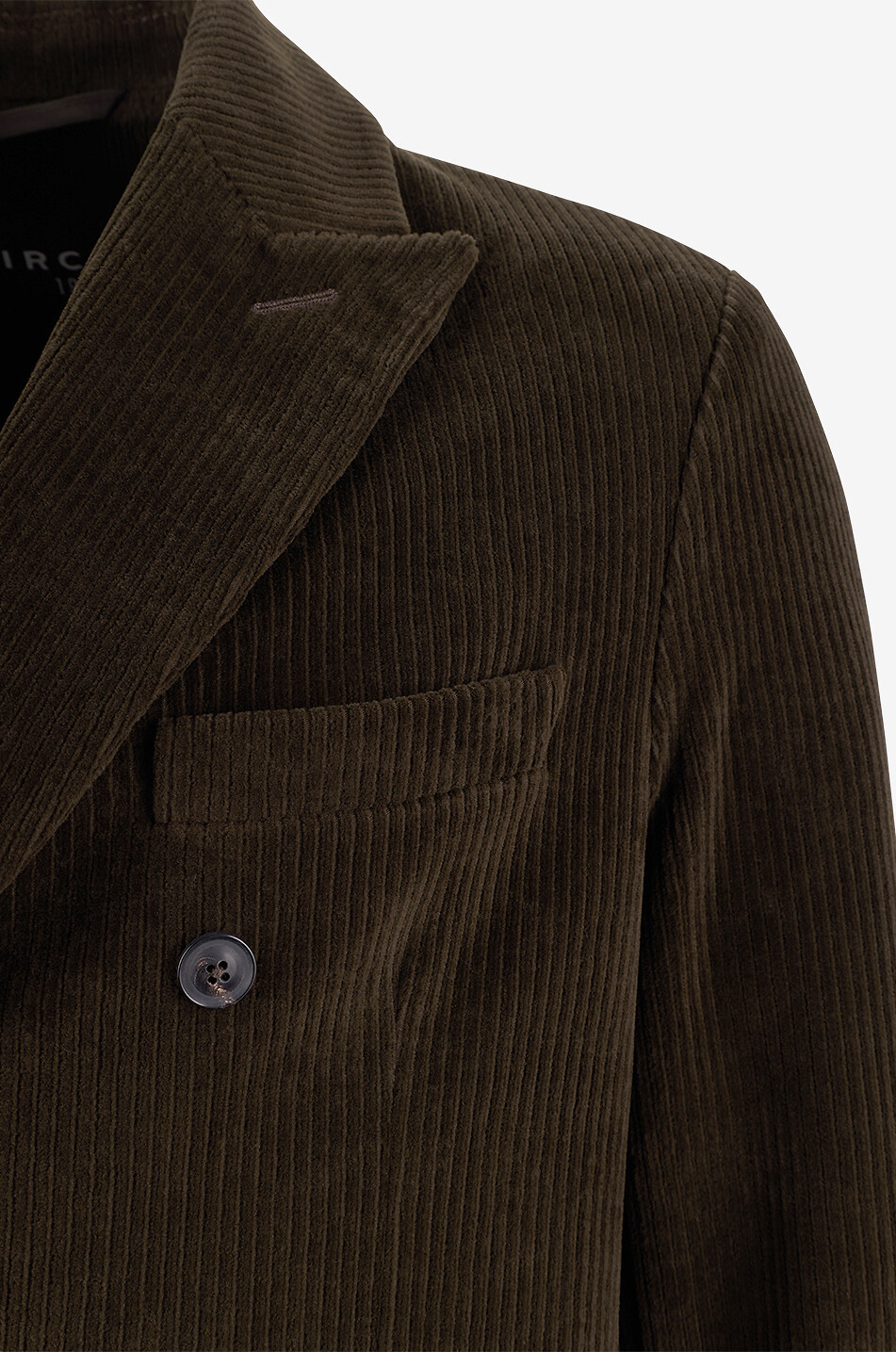 CIRCOLO 1901 Double-breasted cotton blend corduroy blazer Men DARK BROWN 3
