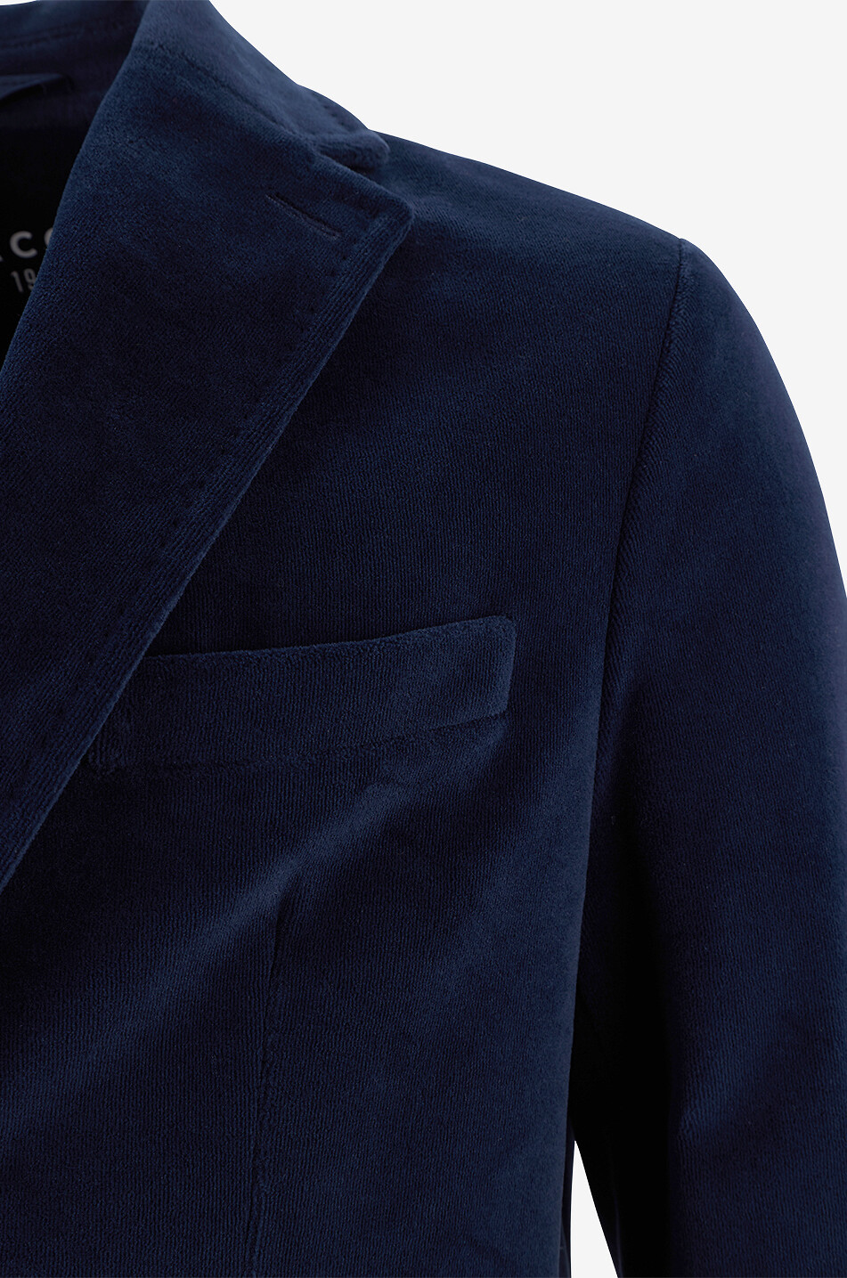 CIRCOLO 1901 Single-breasted cotton blend velvet blazer Men DARK BLUE 3