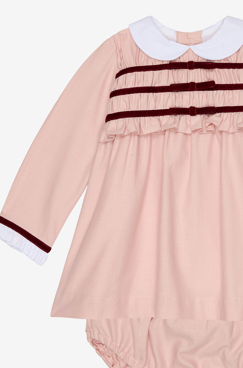 LA COQUETA Garcia ruffled baby dress and bloomers set Baby PINK 6