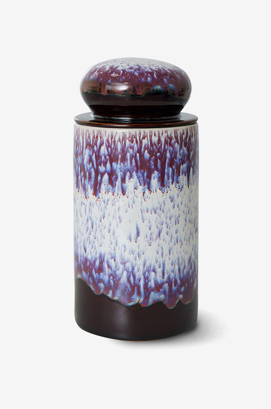 HKLIVING Pot de rangement en grès émaillé avec couvercle Yeti Maison MULTICOLORE 1