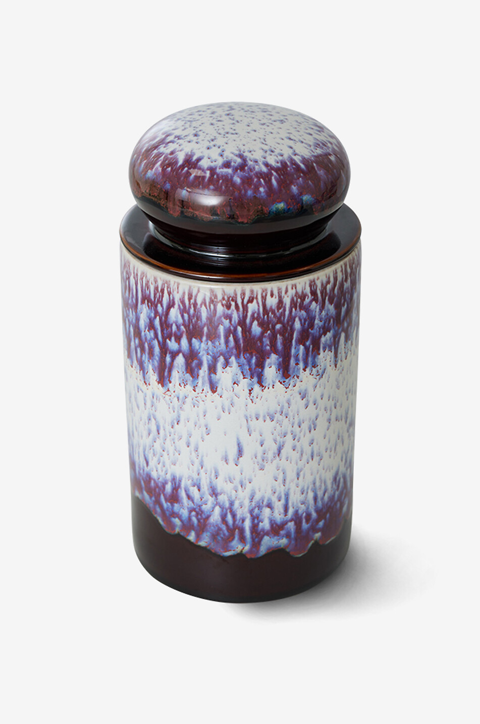 HKLIVING Pot de rangement en grès émaillé avec couvercle Yeti Maison MULTICOLORE 5