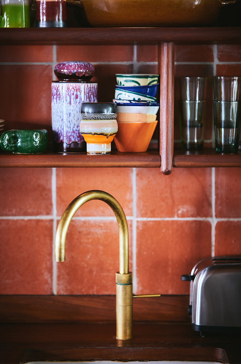 HKLIVING Pot de rangement en grès émaillé avec couvercle Yeti Maison MULTICOLORE 3