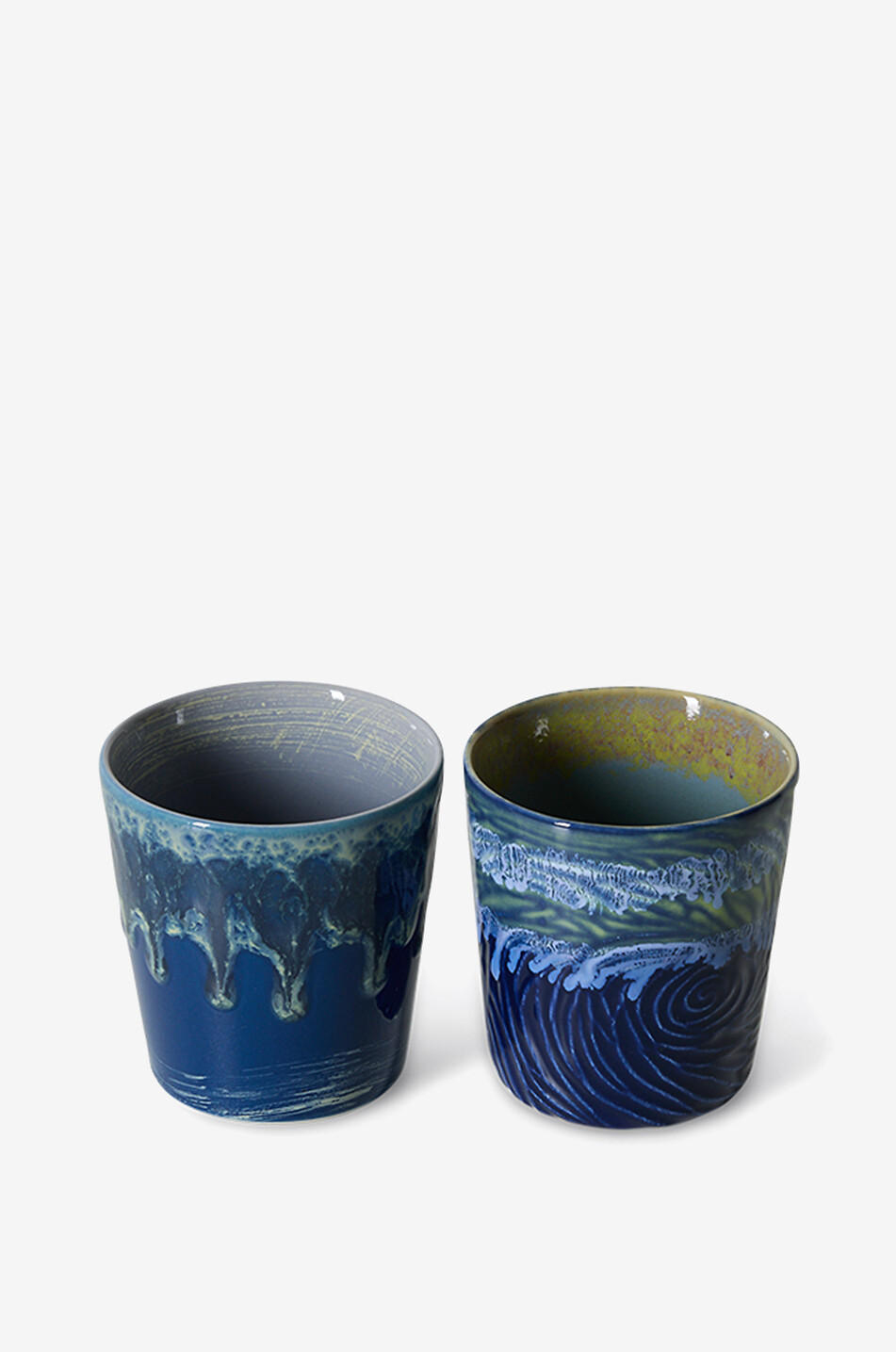 HKLIVING Van Gogh Starry Night stoneware coffee cups set of two Home DARK BLUE 2